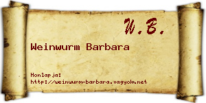 Weinwurm Barbara névjegykártya