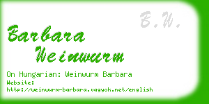 barbara weinwurm business card